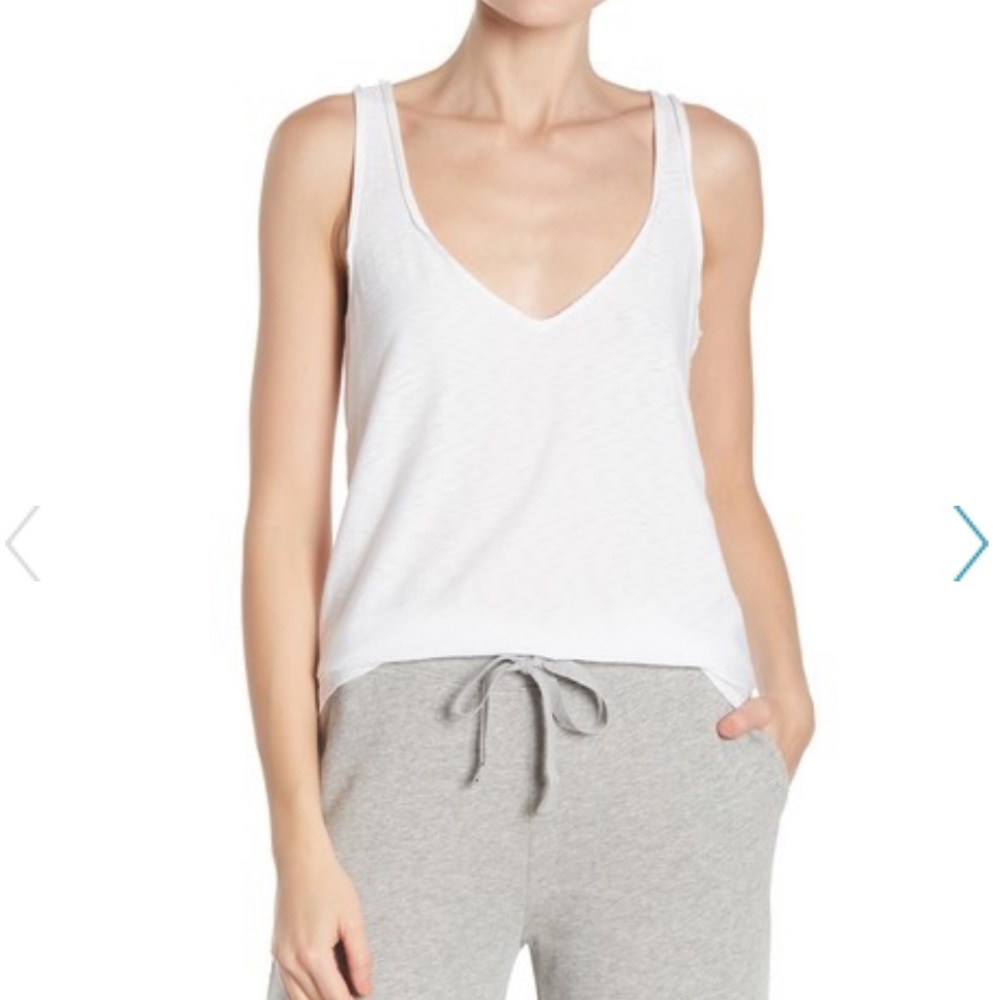 White vintage worn in tank top